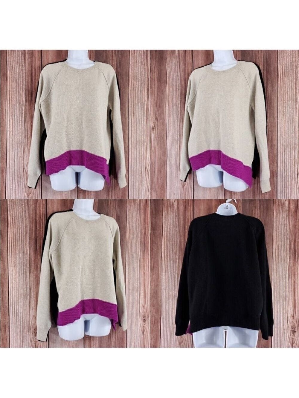 Dorothee Schumacher Womens 5 US XL Multicolor Colorblock Wool Cashmere Sweater